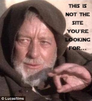 this is not the site you're looking for...